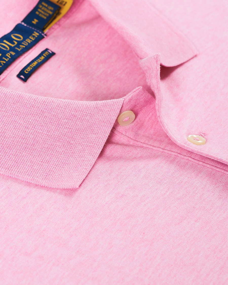 Heren | Polo's | Polo Ralph Lauren | Custom Slim Fit Interlock Polo Hampton Pink Heather