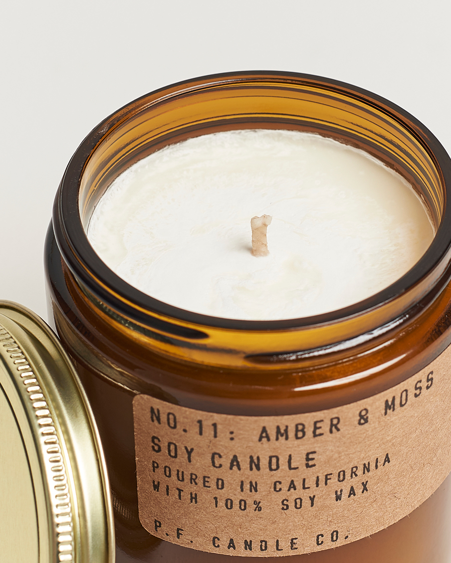 Heren | Geurkaarsen | P.F. Candle Co. | Soy Candle No. 11 Amber & Moss 204g
