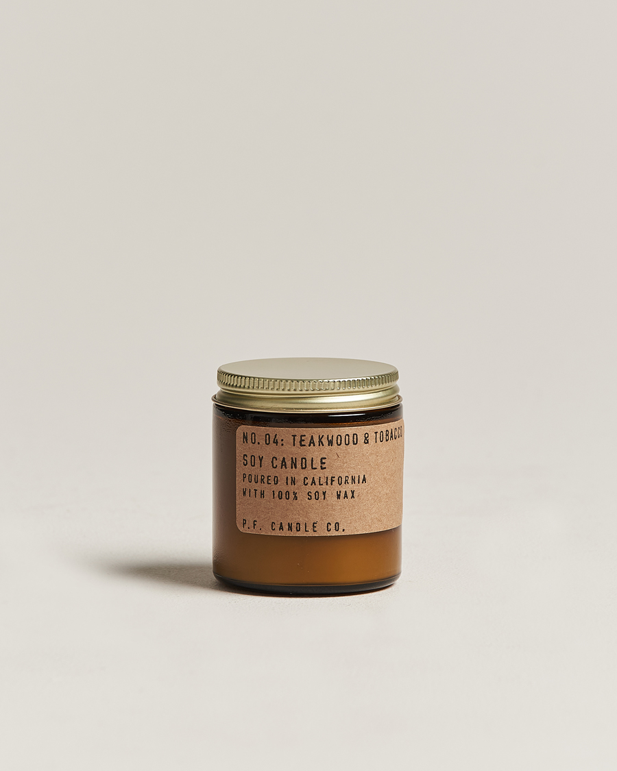 Heren | Geurkaarsen | P.F. Candle Co. | Soy Candle No. 4 Teakwood & Tobacco 99g