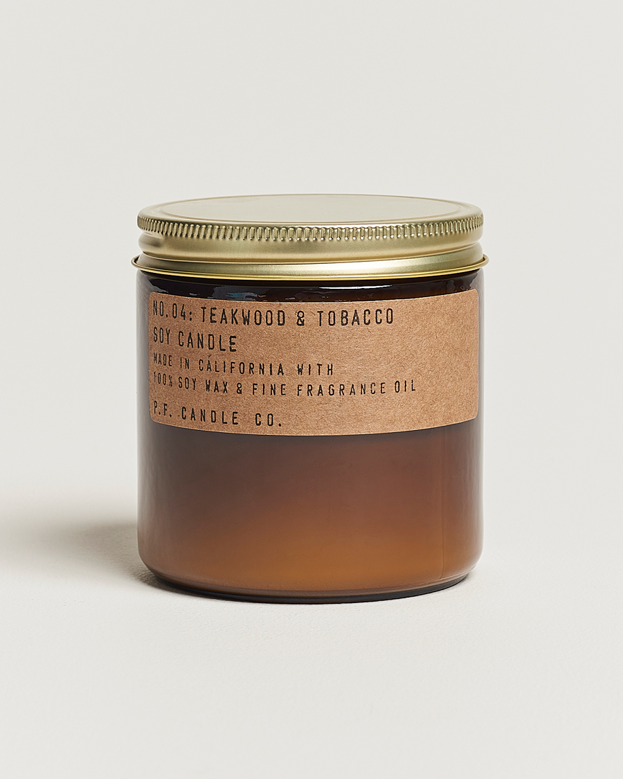 Heren | Geurkaarsen | P.F. Candle Co. | Soy Candle No. 4 Teakwood & Tobacco 354g