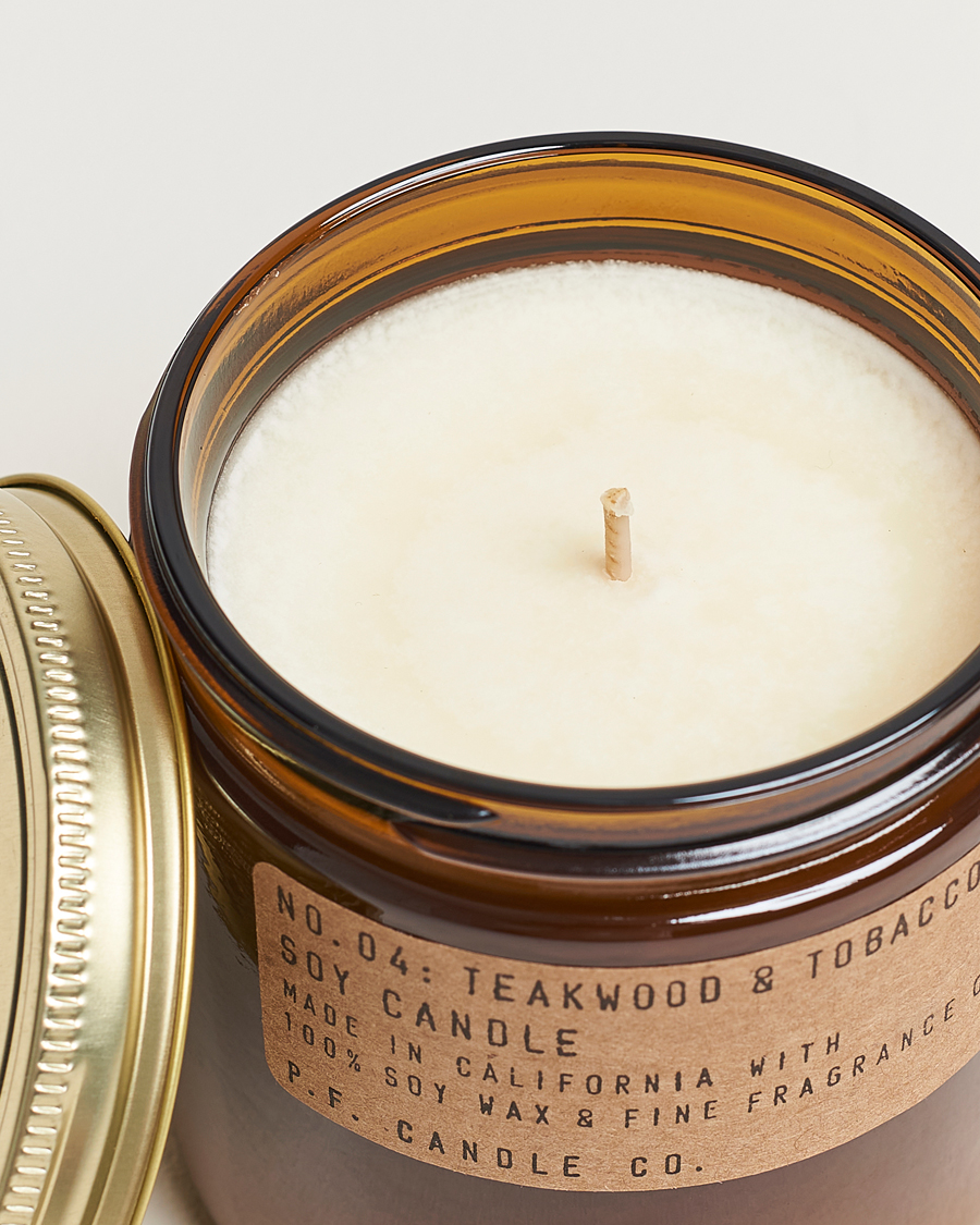 Heren | Geurkaarsen | P.F. Candle Co. | Soy Candle No. 4 Teakwood & Tobacco 354g