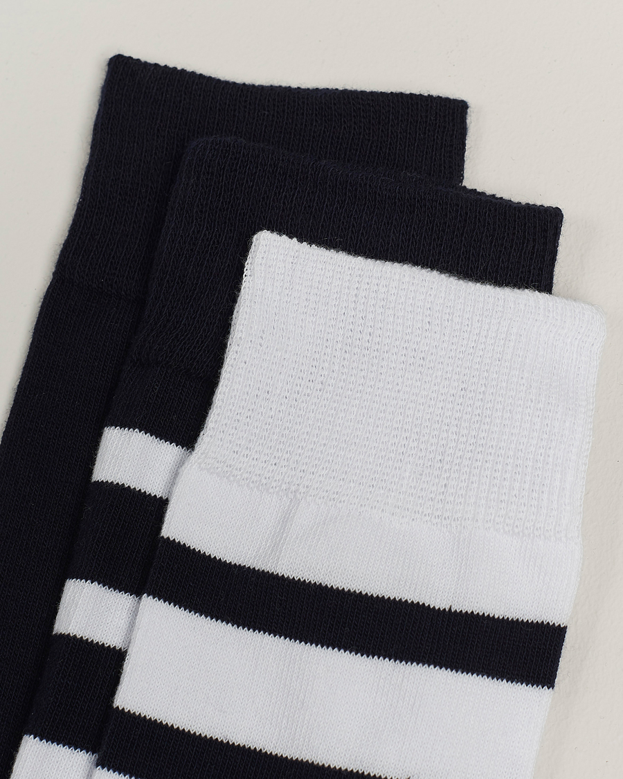 Heren | Basics | Armor-lux | 3-Pack Loer Socks Navy/White