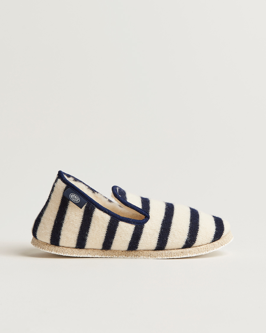 Heren | Armor-lux Maoutig Home Slippers Nature/Navy | Armor-lux | Maoutig Home Slippers Nature/Navy