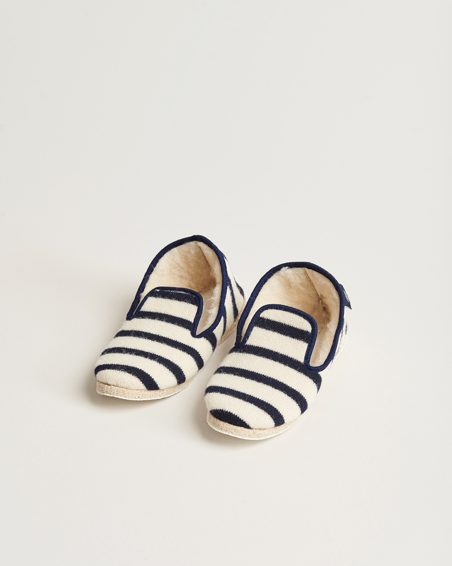 Heren | Armor-lux Maoutig Home Slippers Nature/Navy | Armor-lux | Maoutig Home Slippers Nature/Navy