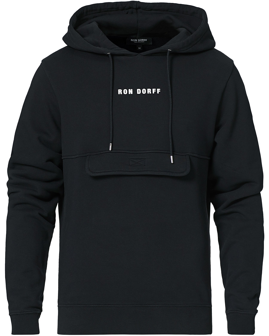 Heren | Truien | Ron Dorff | Pocket Hoodie Black