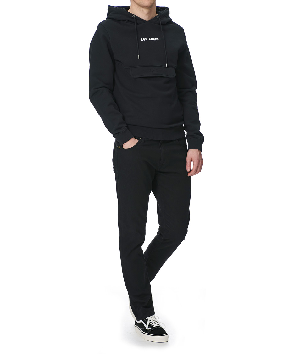 Heren | Truien | Ron Dorff | Pocket Hoodie Black