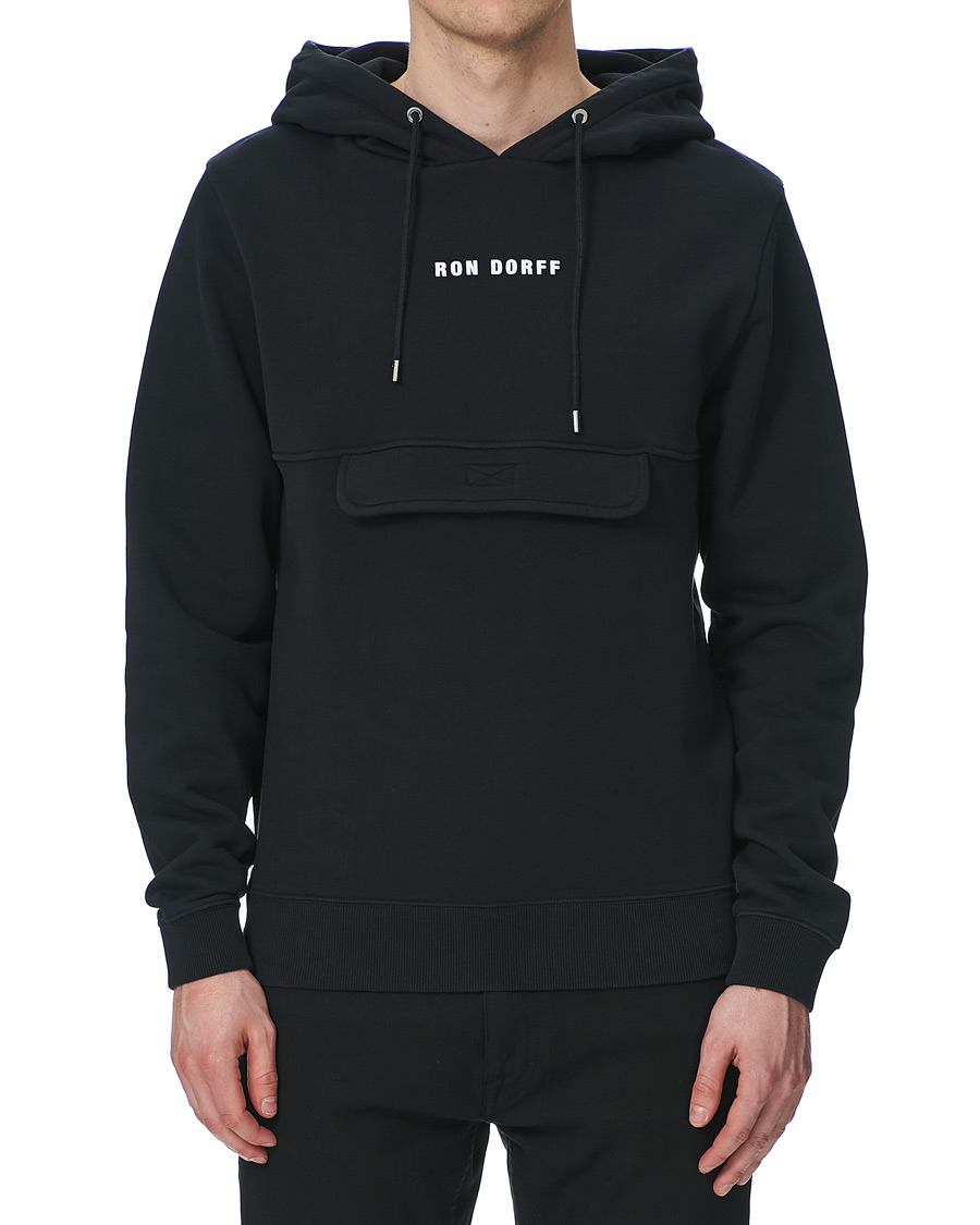 Heren | Truien | Ron Dorff | Pocket Hoodie Black