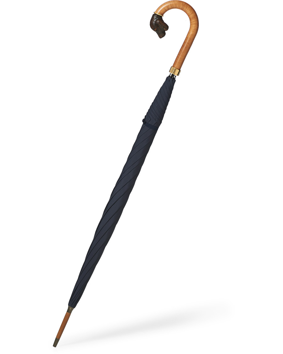 Heren | Fox Umbrellas Brown Spaniel Umbrella Navy | Fox Umbrellas | Brown Spaniel Umbrella Navy