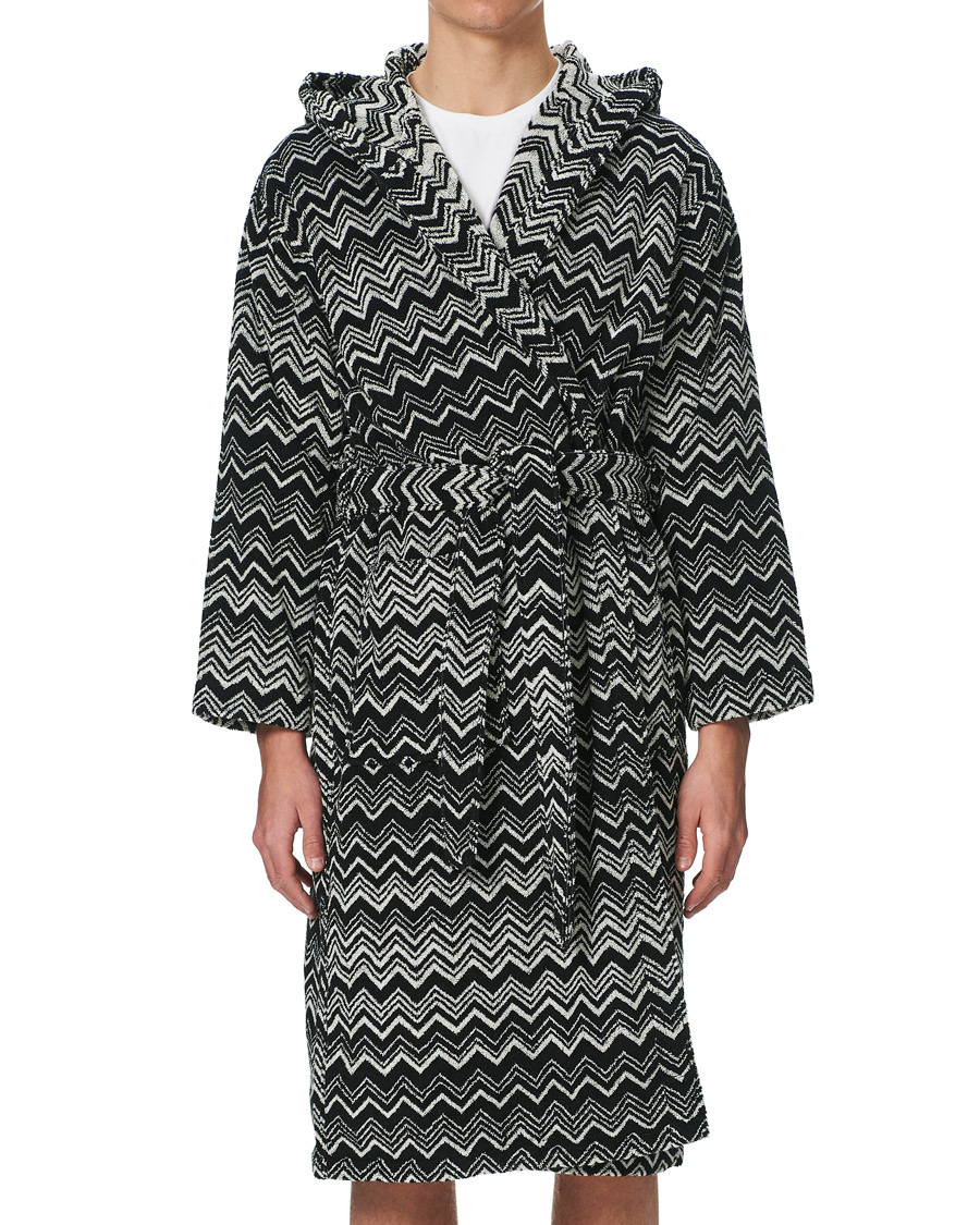 Heren | | Missoni Home | Keith Bathrobe Black/White
