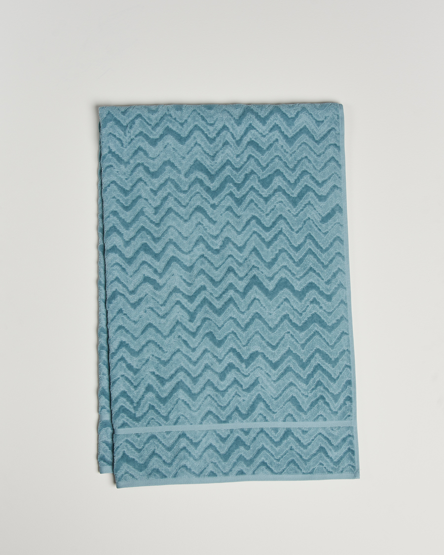 Heren | Stoffen | Missoni Home | Rex Bath Sheet 100x150 cm Light Blue