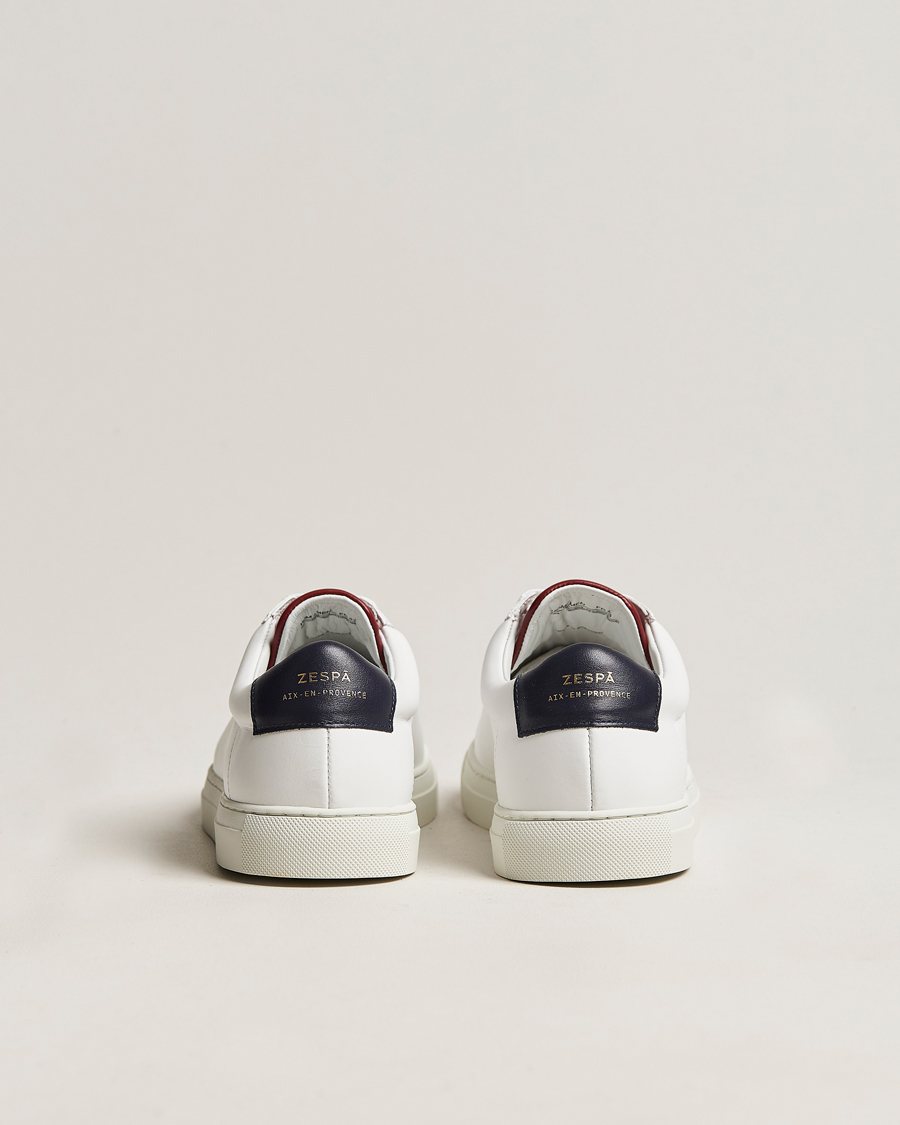 Heren | Zespà ZSP4 Nappa Leather Sneakers White/France | Zespà | ZSP4 Nappa Leather Sneakers White/France