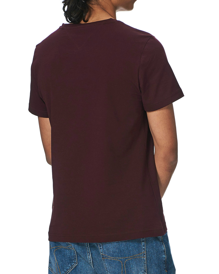 Heren | T-shirts | Tommy Hilfiger | Logo Crew Neck Tee Deep Burgundy