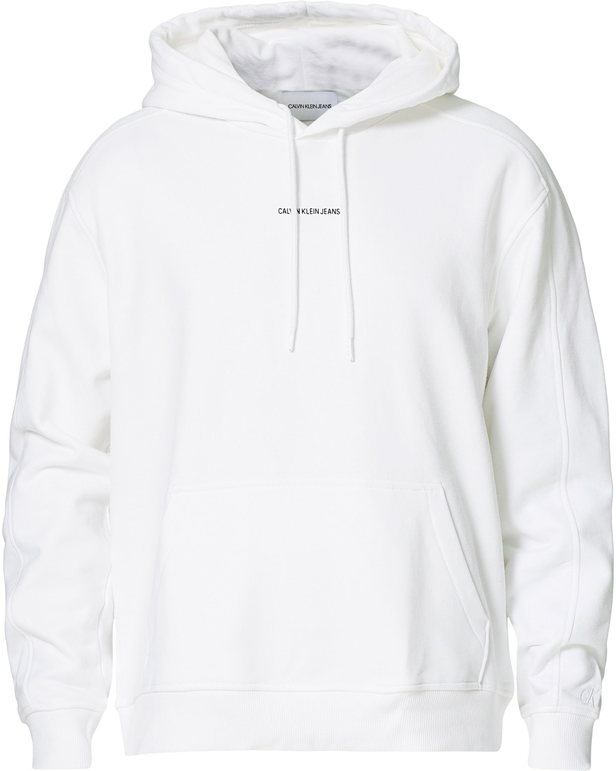 Heren | Truien | Calvin Klein Jeans | Micro Branding Hoodie Bright White