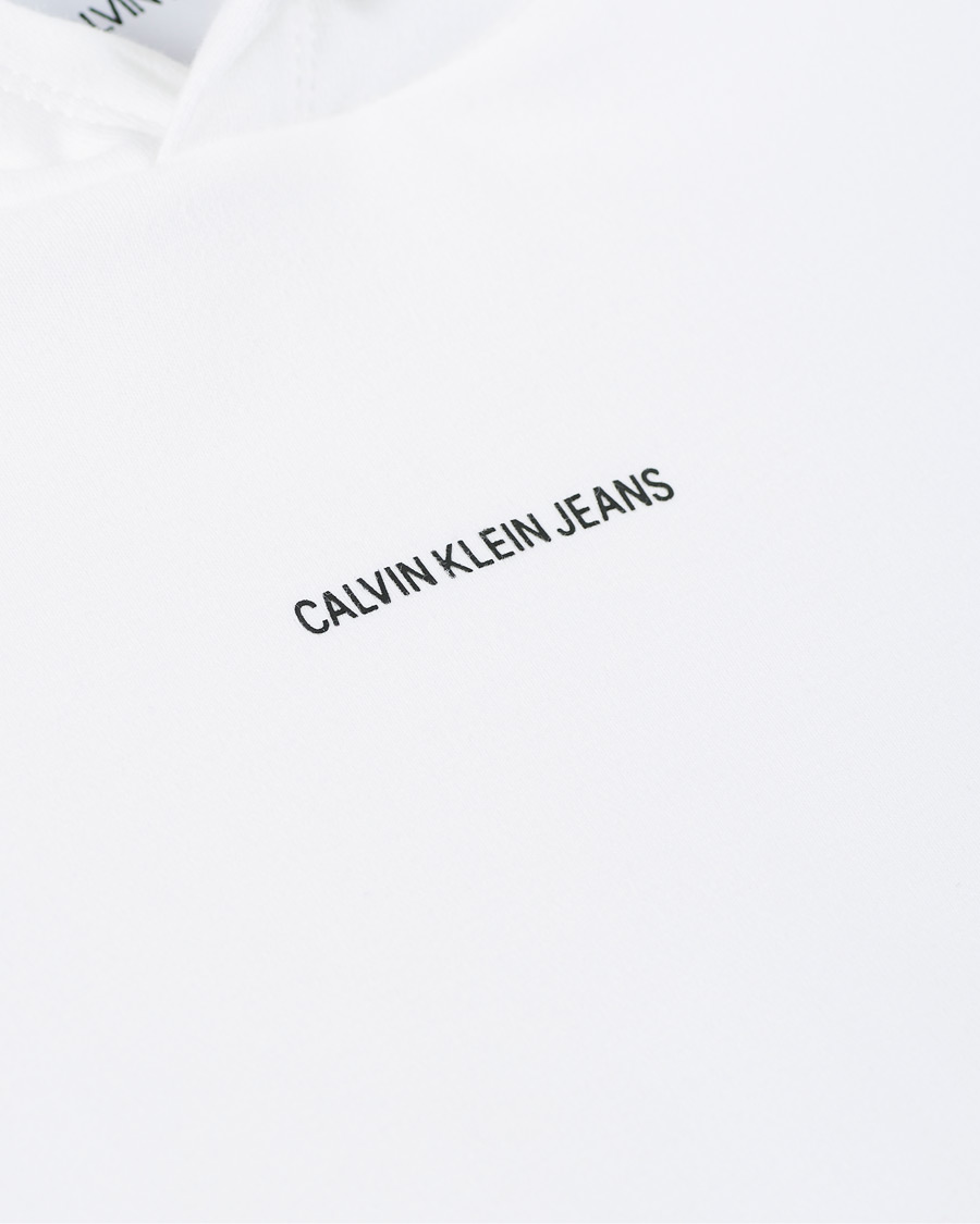 Heren | Truien | Calvin Klein Jeans | Micro Branding Hoodie Bright White