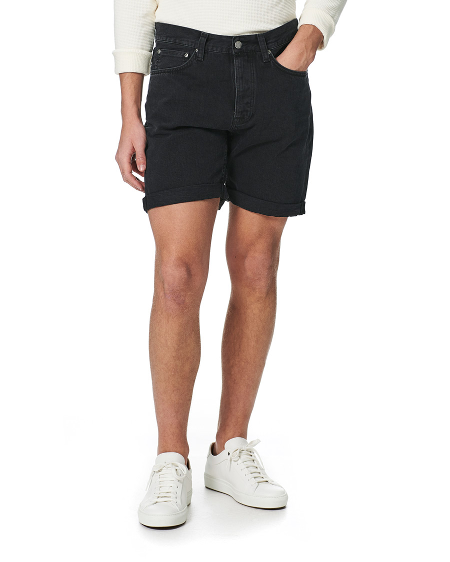 Heren | Korte broek | Nudie Jeans | Josh Stretch Denim Shorts Black Water