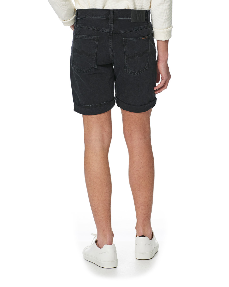 Heren | Korte broek | Nudie Jeans | Josh Stretch Denim Shorts Black Water