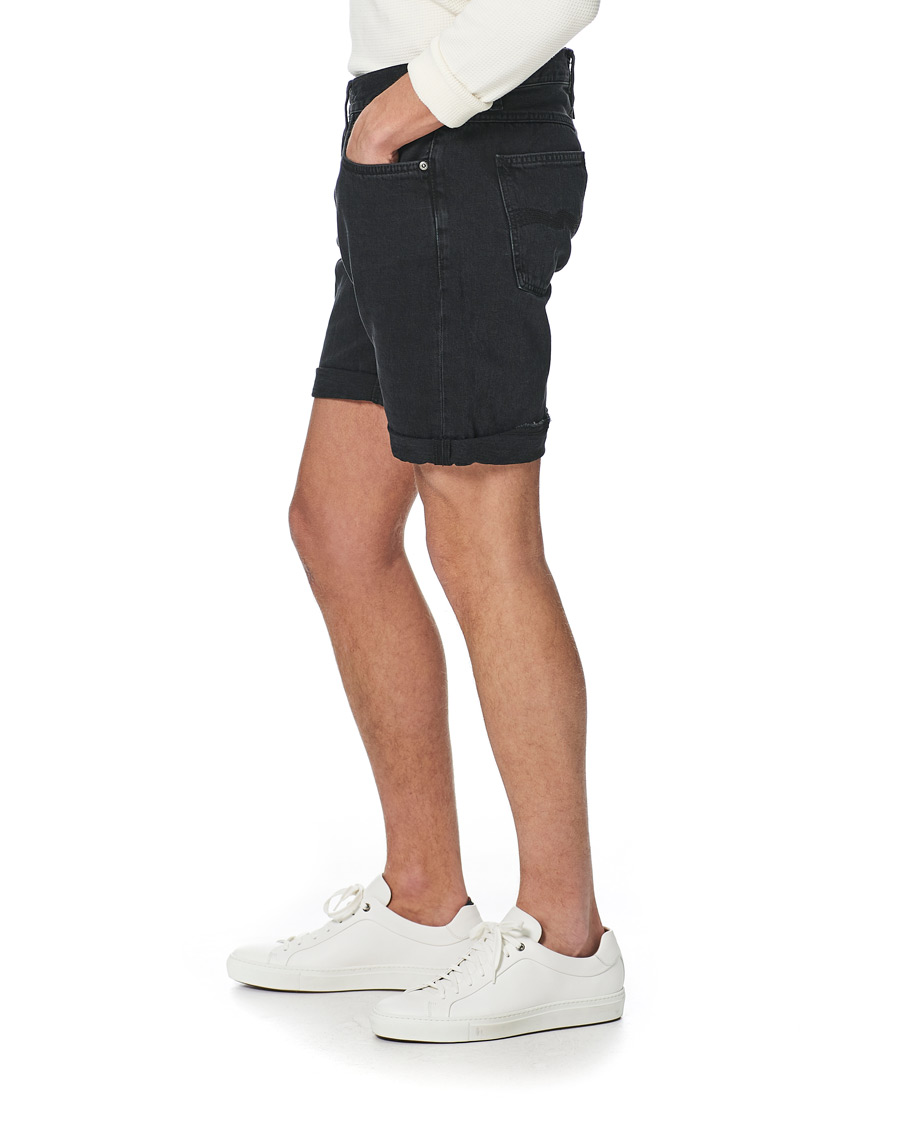 Heren | Korte broek | Nudie Jeans | Josh Stretch Denim Shorts Black Water