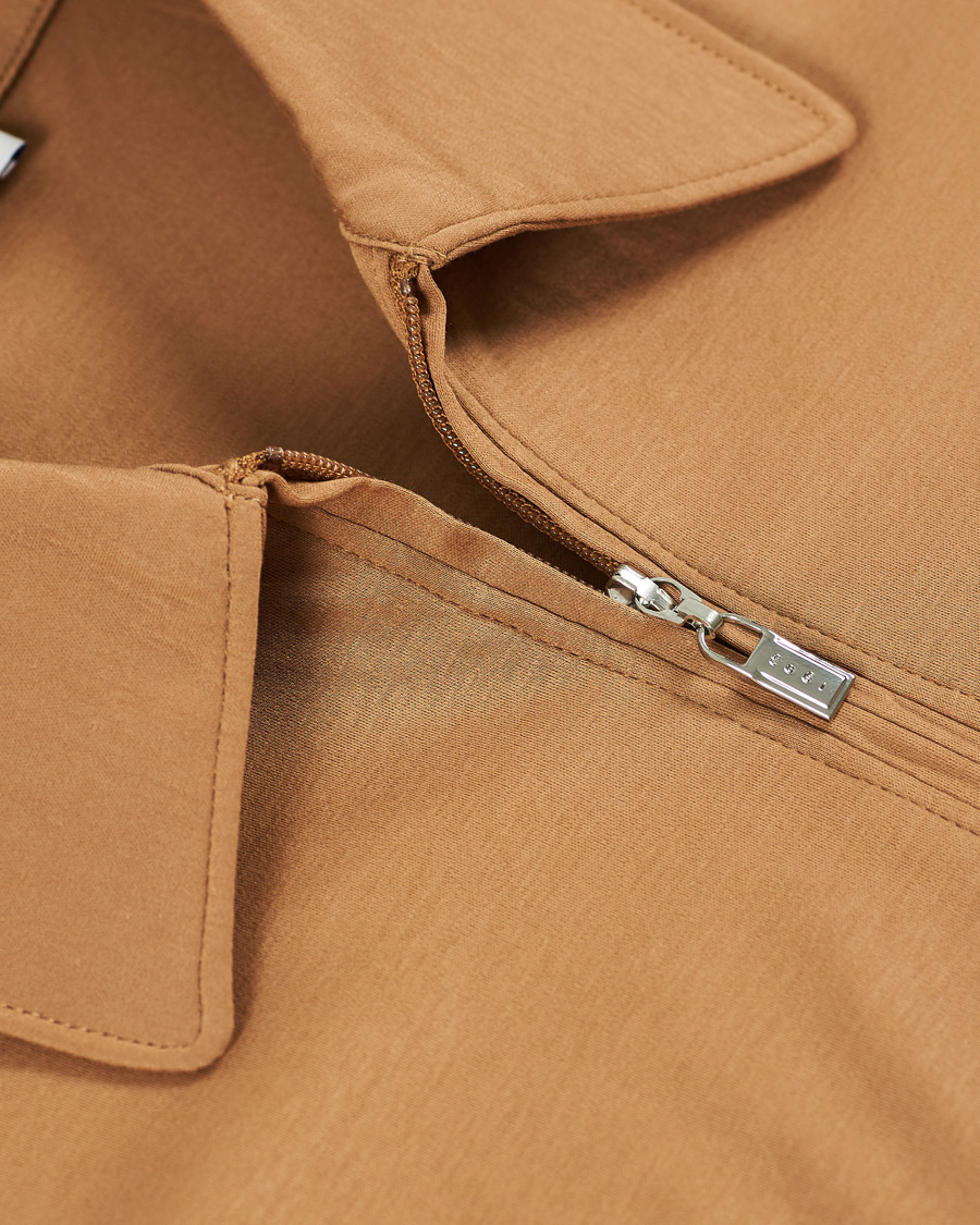 Heren | Polo's | Tiger of Sweden | Laron Half Zip Polo Brown