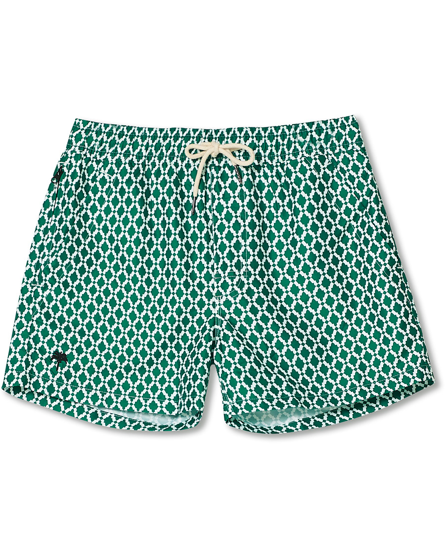 Heren | Zwembroek | OAS | Printed Swim Shorts Green Tile