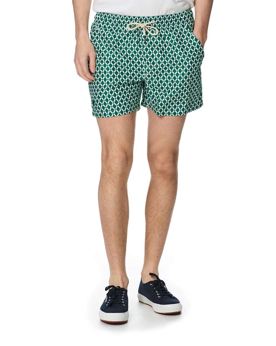 Heren | Zwembroek | OAS | Printed Swim Shorts Green Tile