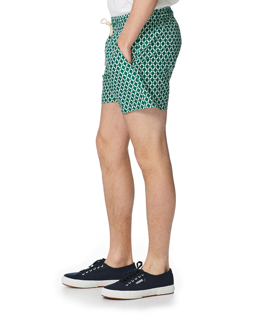 Heren | Zwembroek | OAS | Printed Swim Shorts Green Tile