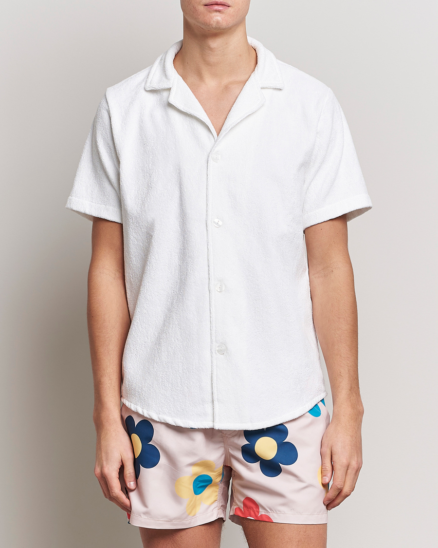 Heren | Overhemden met korte mouwen | OAS | Terry Cuba Short Sleeve Shirt White