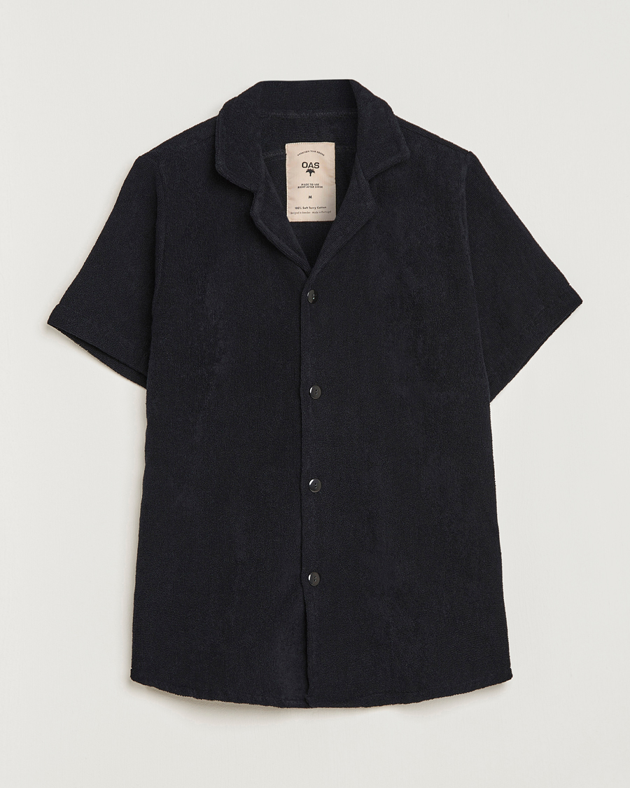 Heren | Overhemden | OAS | Terry Cuba Short Sleeve Shirt Black