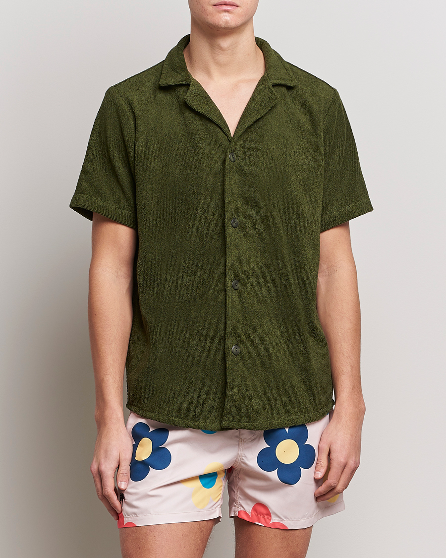 Heren | Overhemden met korte mouwen | OAS | Terry Cuba Short Sleeve Shirt Army