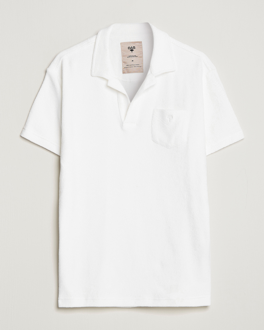Heren | Polo's | OAS | Short Sleeve Terry Polo White