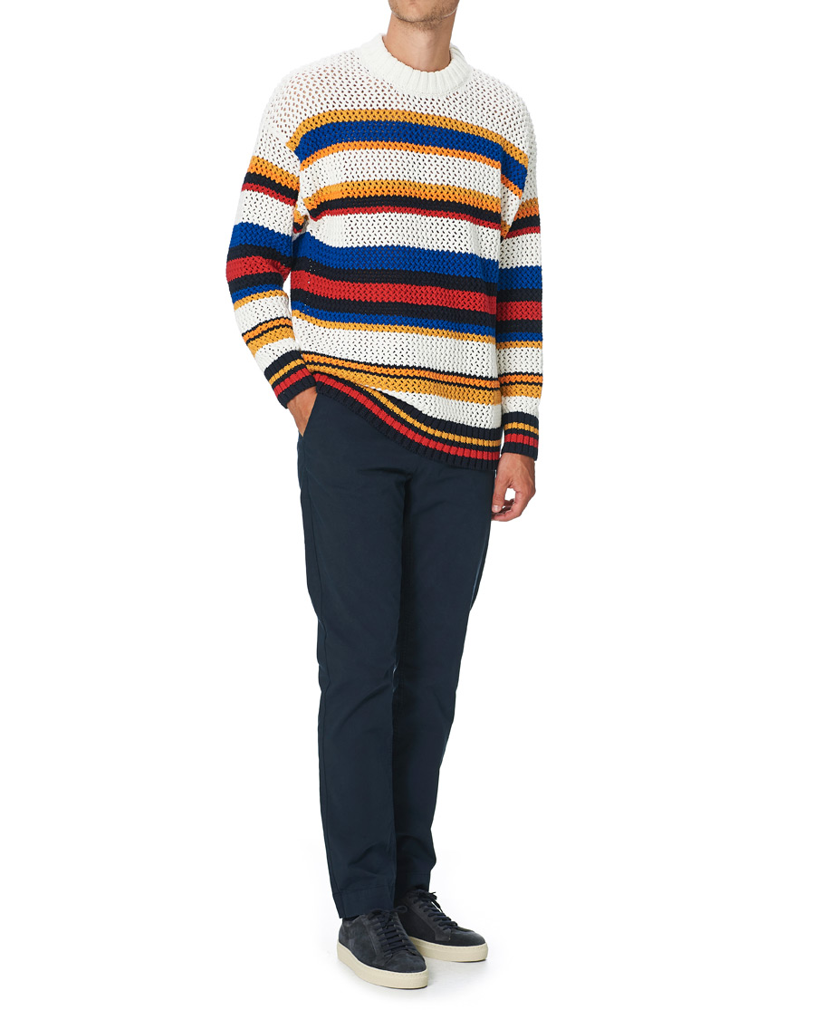 Heren | Truien | GANT | Open Knit Stripe Crew Neck Multi