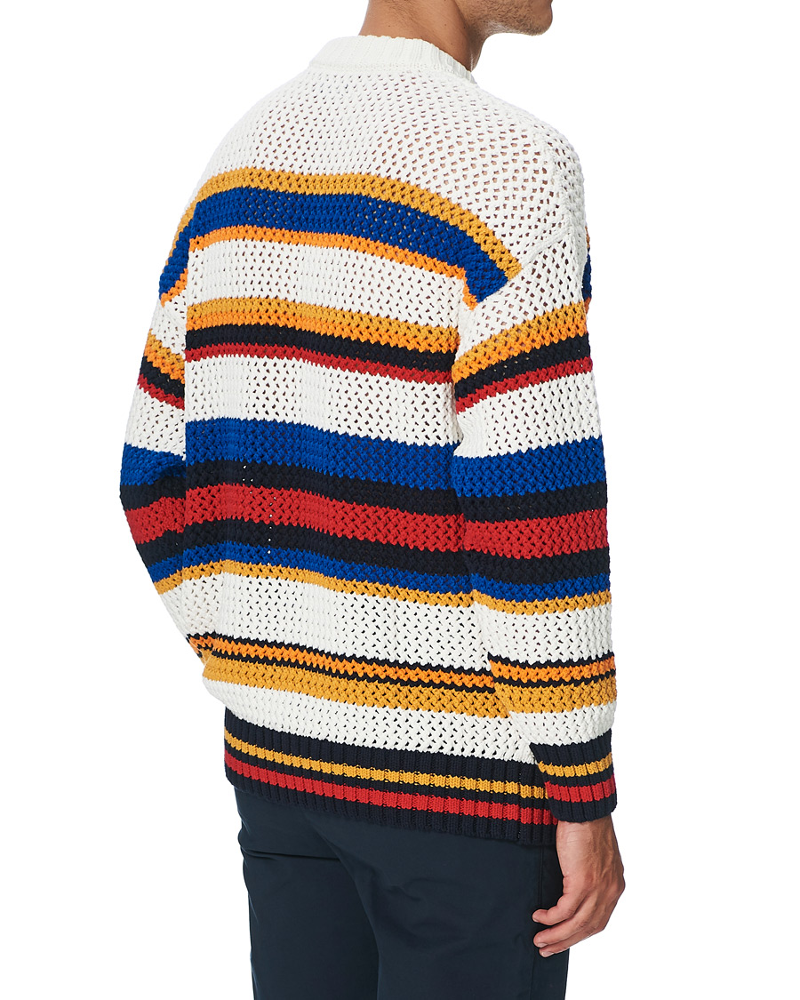 Heren | Truien | GANT | Open Knit Stripe Crew Neck Multi