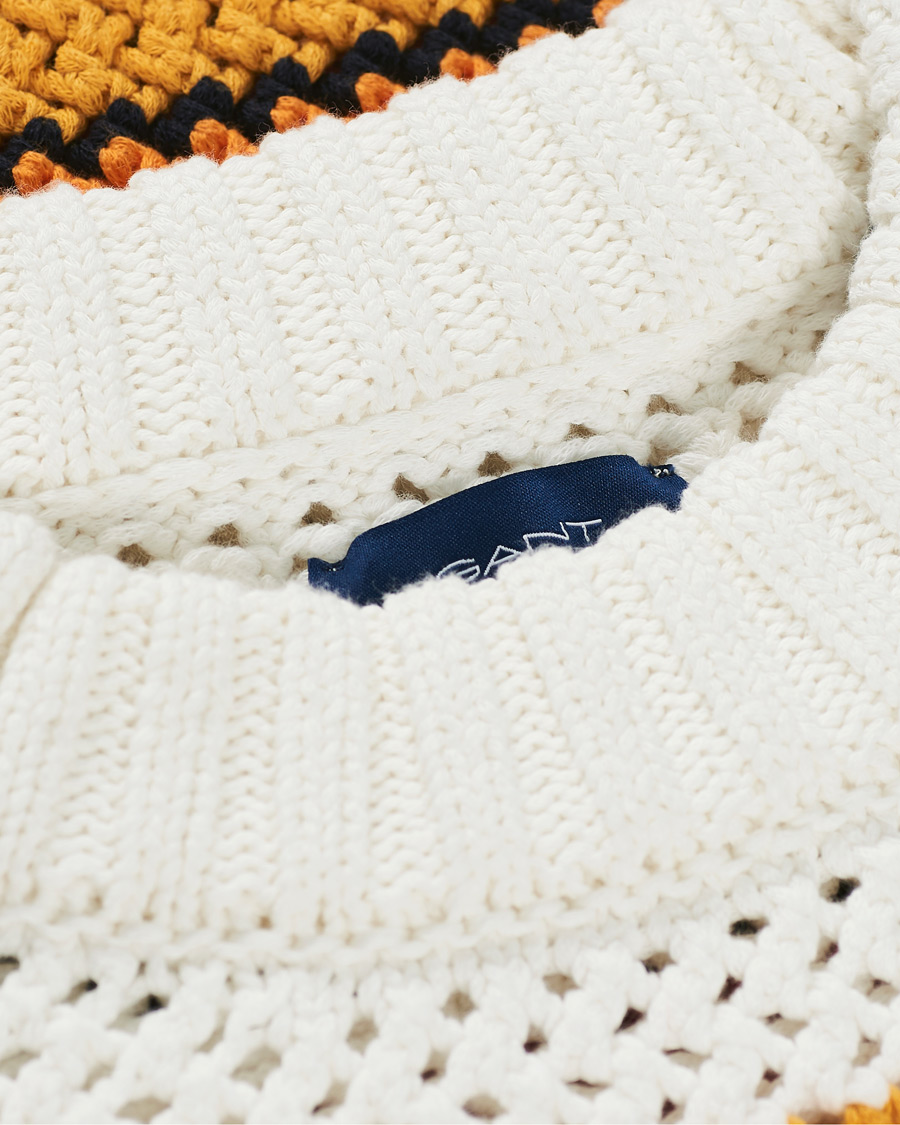 Heren | Truien | GANT | Open Knit Stripe Crew Neck Multi