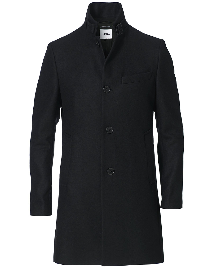 Heren | Jassen | J.Lindeberg | Holger Compact Melton Coat Black