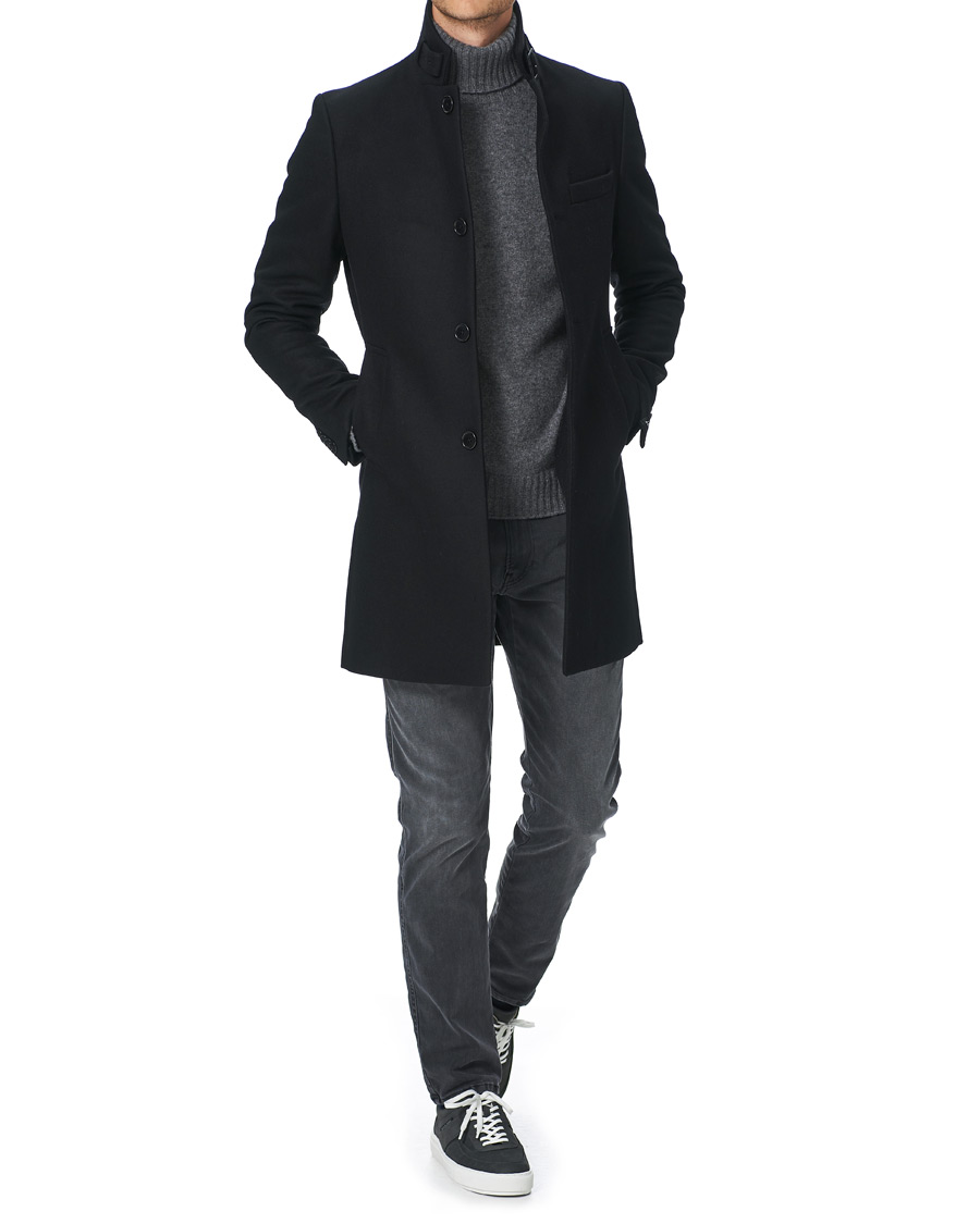 Heren | Jassen | J.Lindeberg | Holger Compact Melton Coat Black