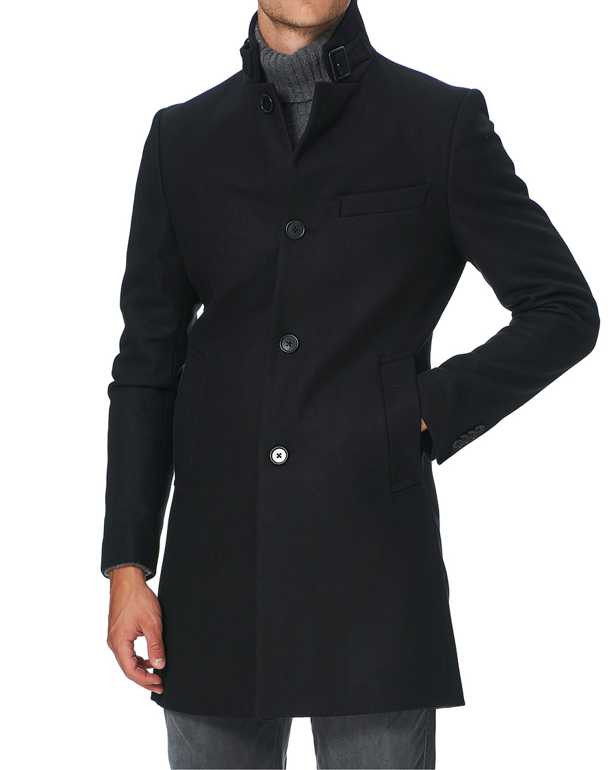 Heren | Jassen | J.Lindeberg | Holger Compact Melton Coat Black