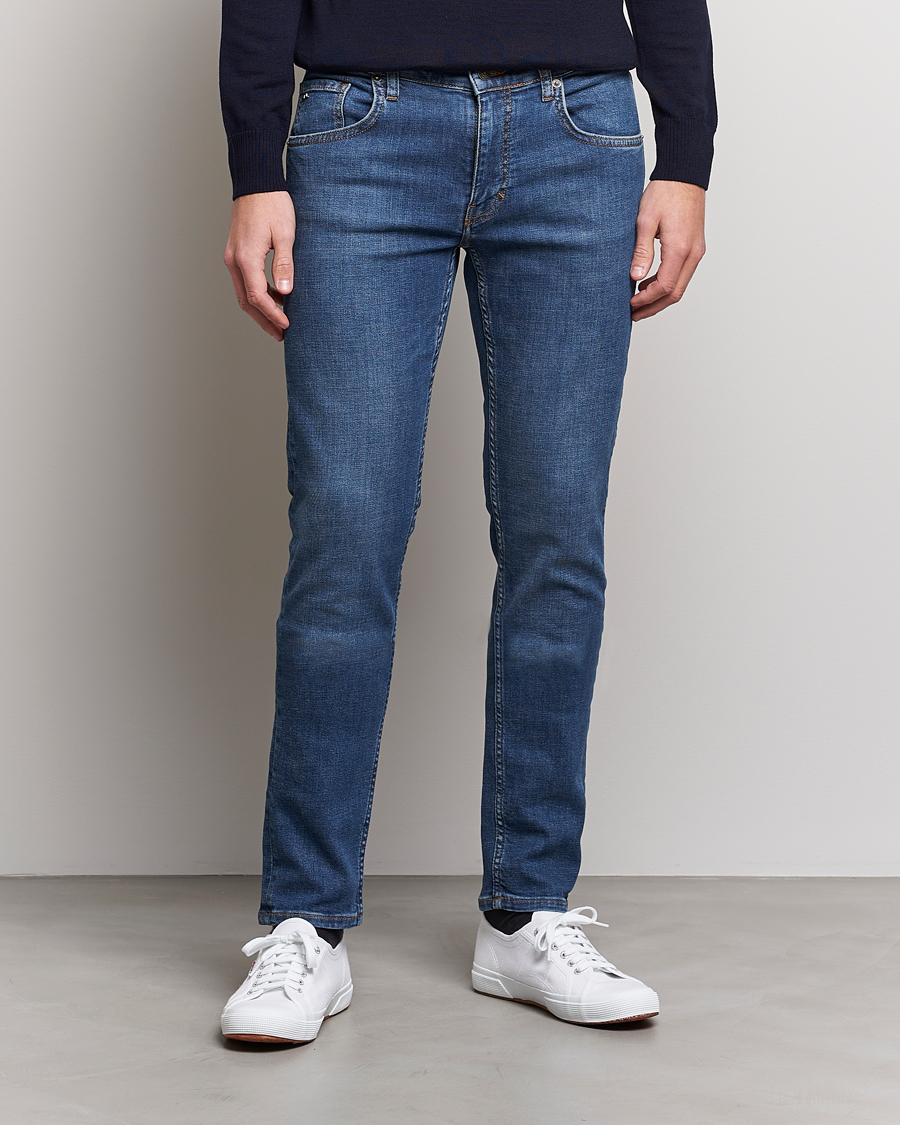 Heren | Blauwe jeans | J.Lindeberg | Jay Active Super Stretch Jeans Mid Blue