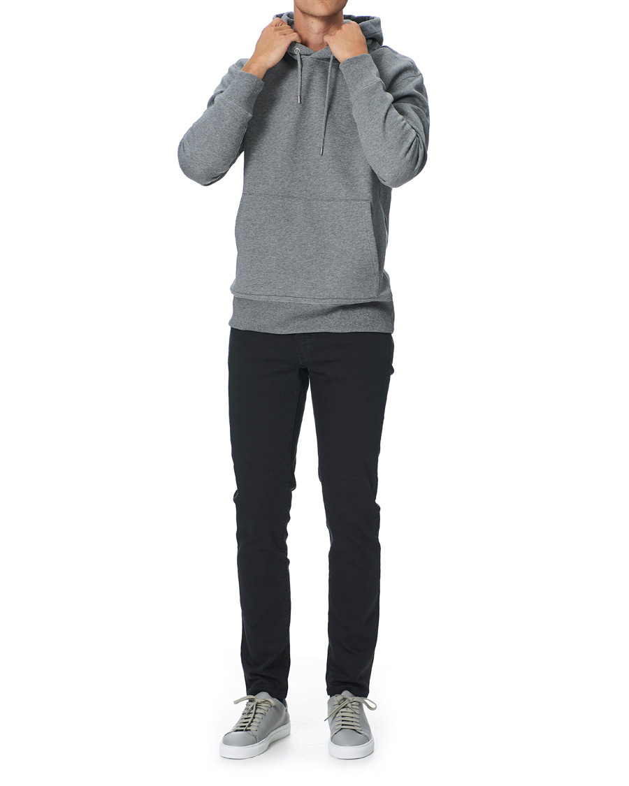 Heren | Truien | J.Lindeberg | Chip Pocket Hoodie Stone Grey Melange