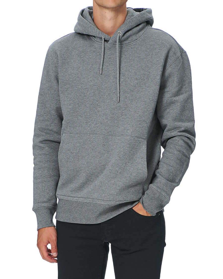 Heren | Truien | J.Lindeberg | Chip Pocket Hoodie Stone Grey Melange