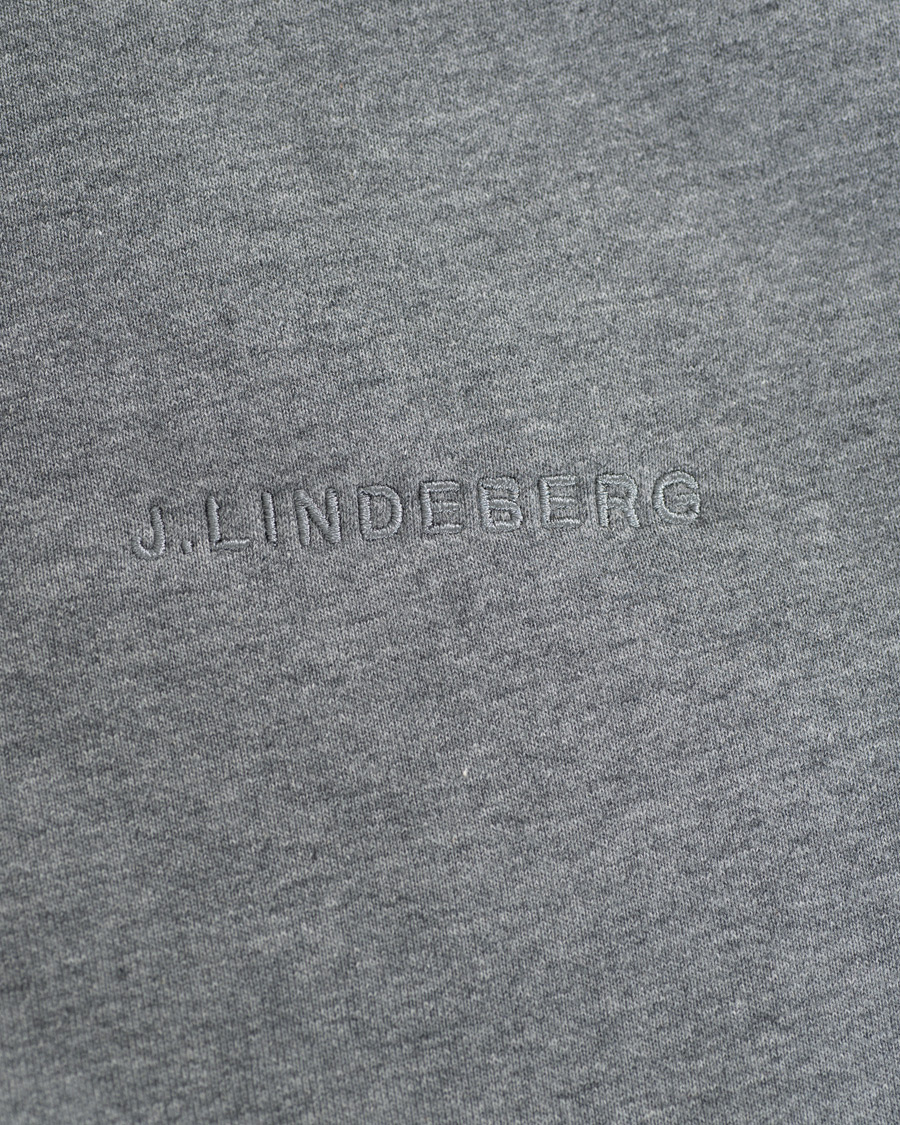 Heren | Truien | J.Lindeberg | Chip Pocket Hoodie Stone Grey Melange