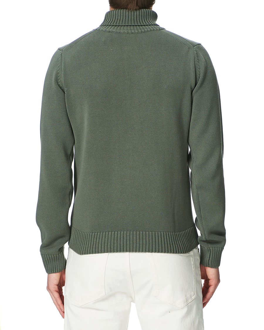 Heren | Truien | Stenströms | Heavy Cotton Rollneck Dusty Olive