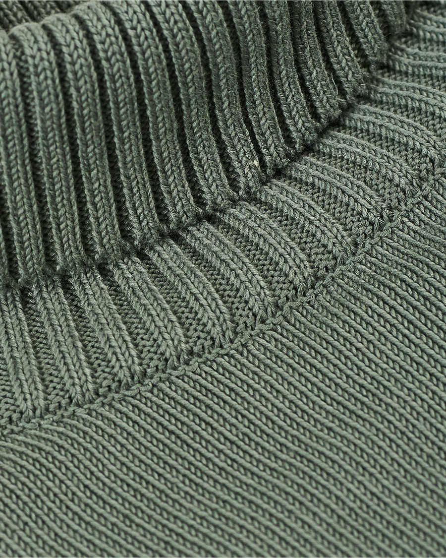 Heren | Truien | Stenströms | Heavy Cotton Rollneck Dusty Olive