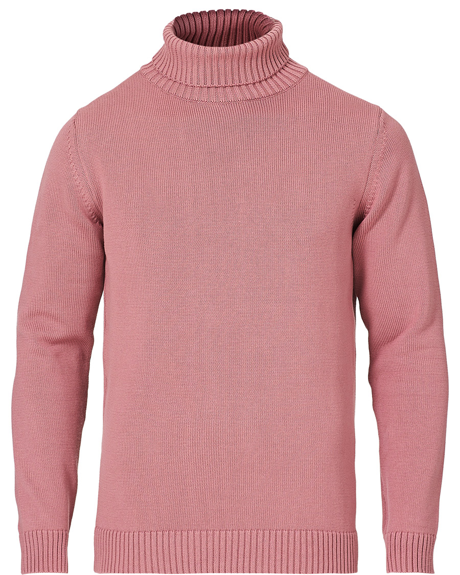 Heren | Truien | Stenströms | Heavy Cotton Rollneck Dusty Pink