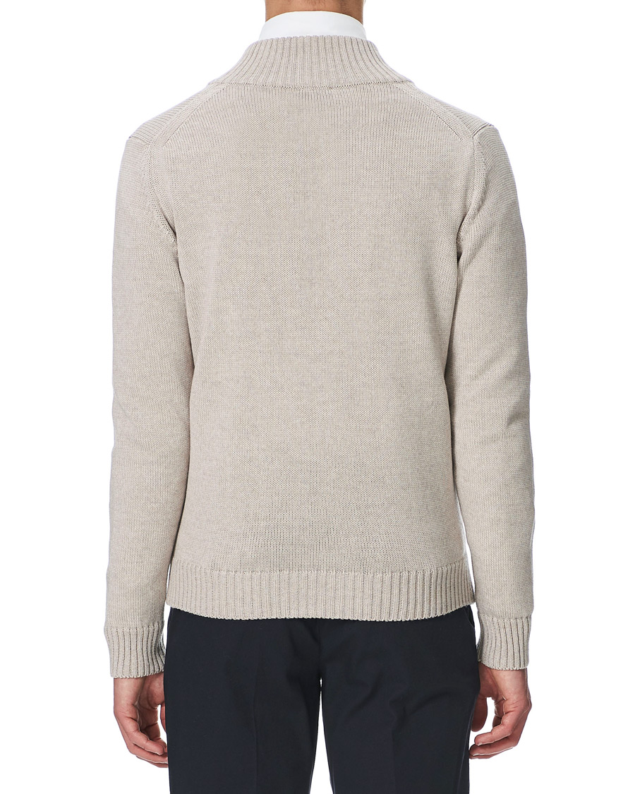 Heren | Truien | Stenströms | Heavy Merino Wool Cardigan Beige