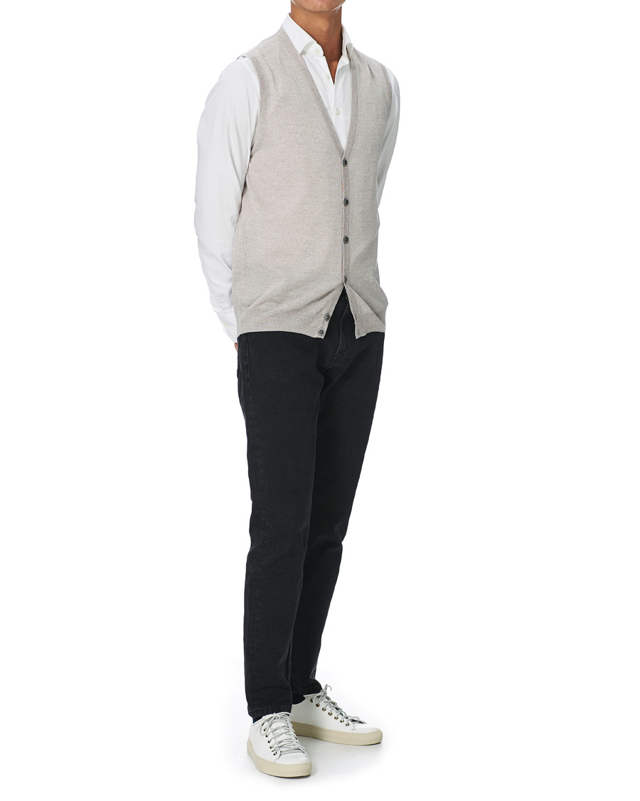 Heren | Truien | Stenströms | Merino Slipover Grey