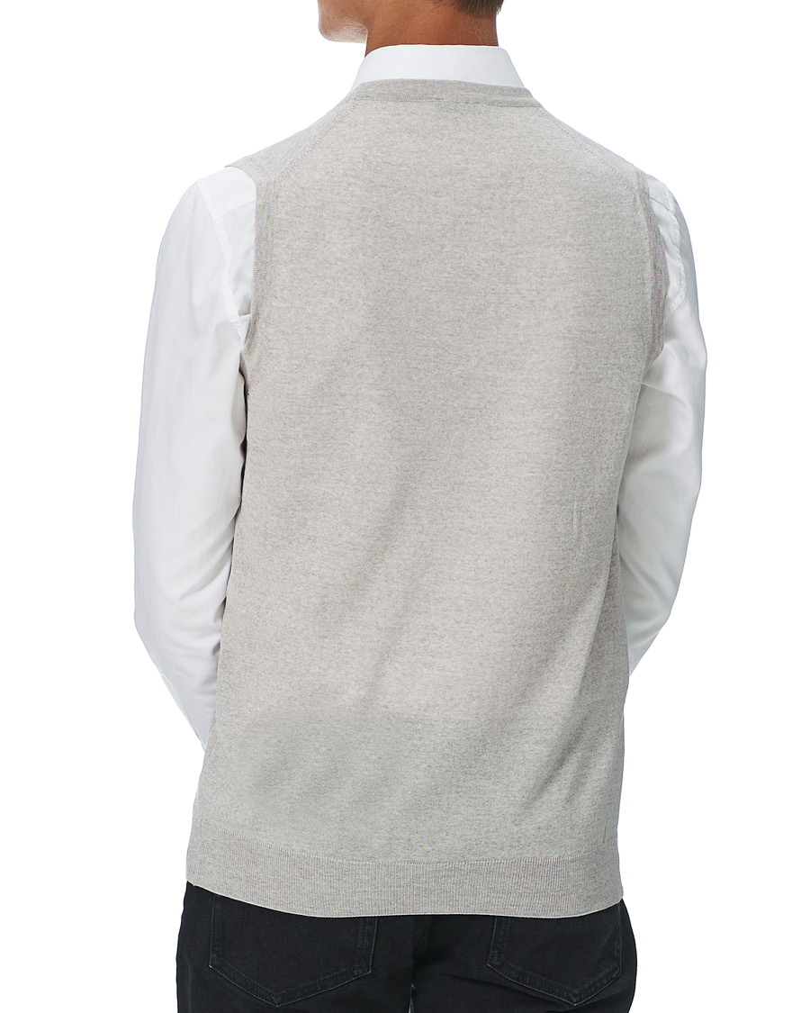 Heren | Truien | Stenströms | Merino Slipover Grey