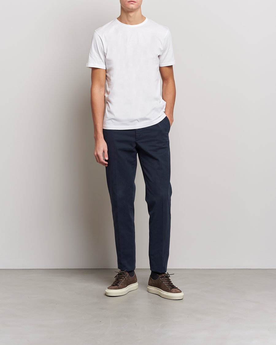 Heren | T-shirts | Stenströms | Solid Cotton T-Shirt White
