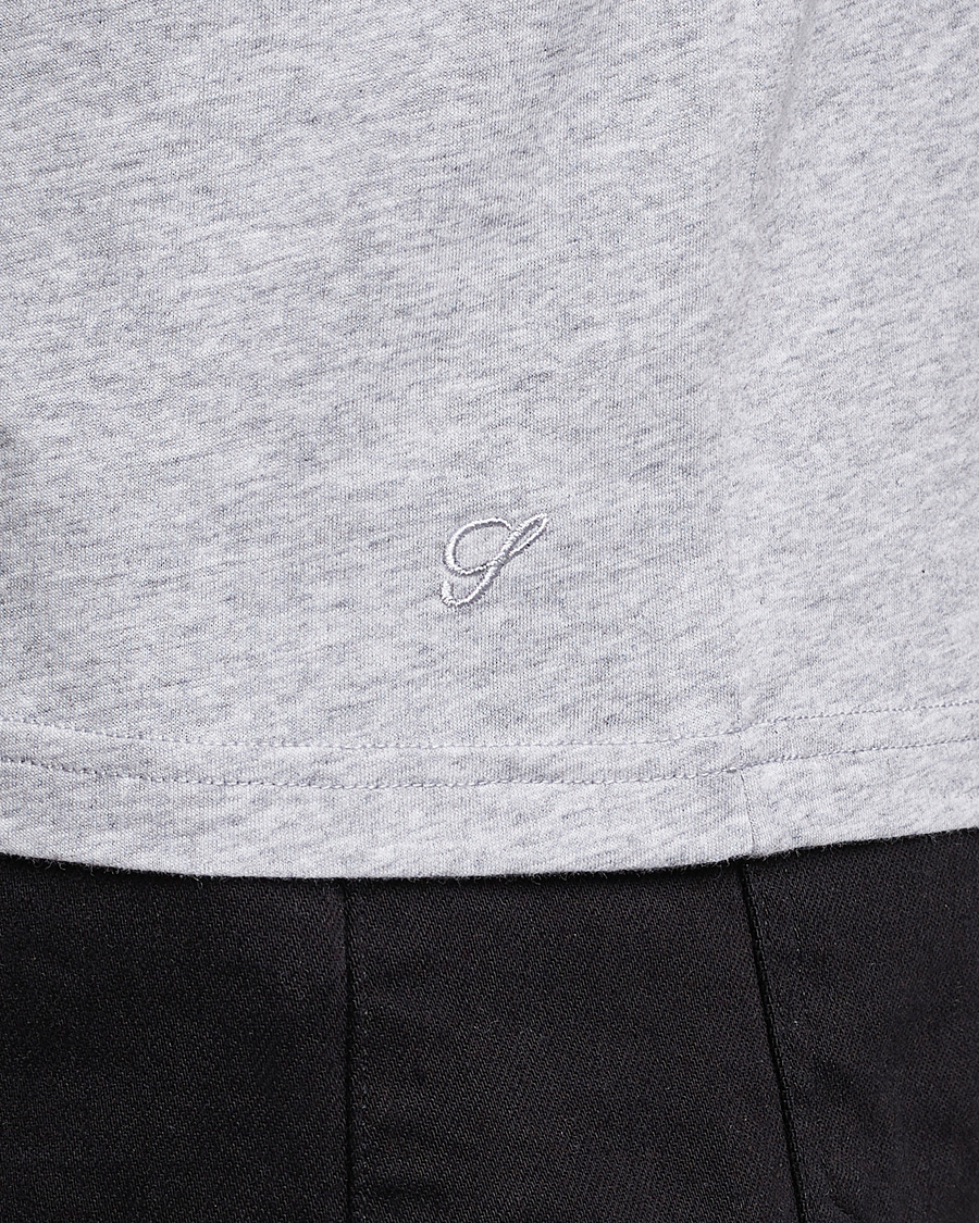 Heren | T-shirts | Stenströms | Solid Cotton T-Shirt Grey Melange
