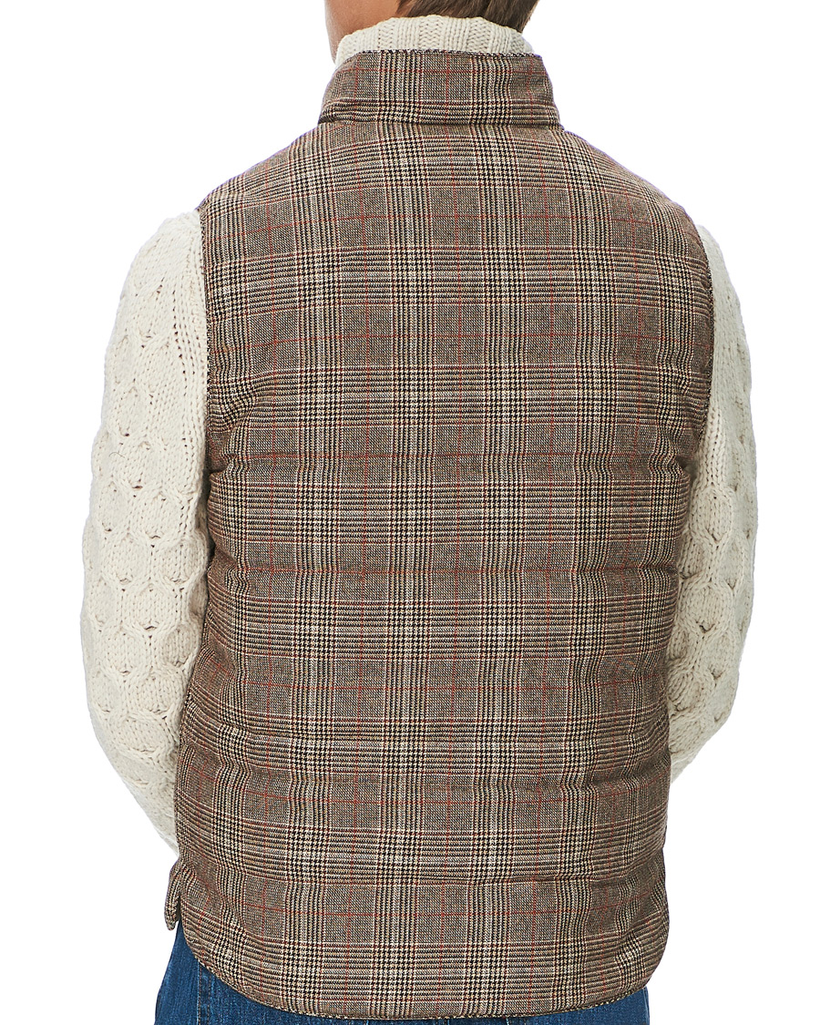 Heren | Jassen | Stenströms | Quilted Check Wool Vest Brown