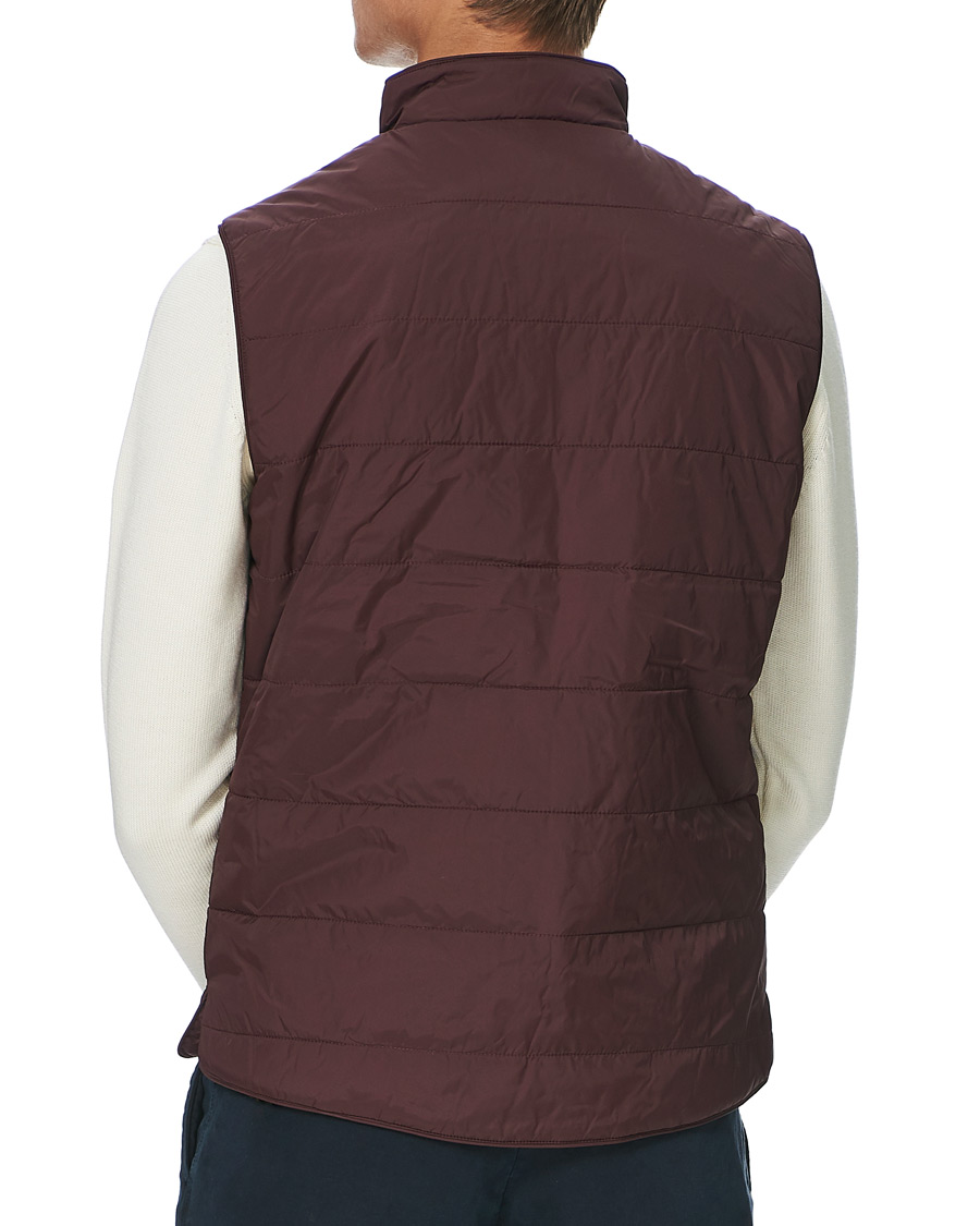 Heren | Jassen | Stenströms | Quilted Nylon Vest Burgundy