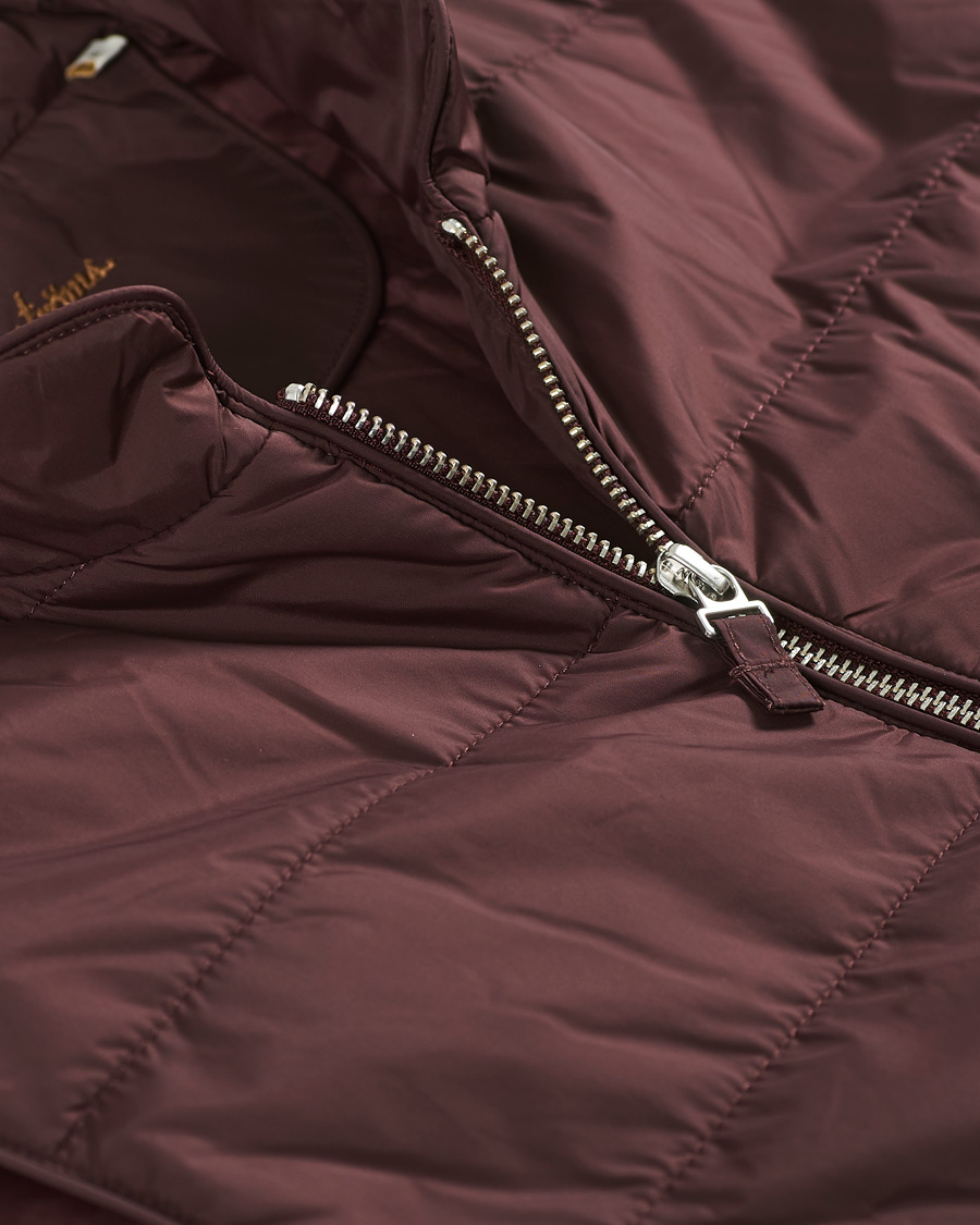 Heren | Jassen | Stenströms | Quilted Nylon Vest Burgundy